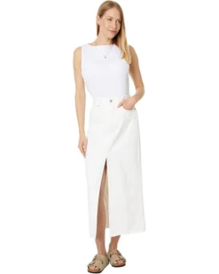 Madewell The Rilee Denim Midi Skirt in Tile White | Skirts -Bold Closet Shop 61 sVbjVdcL. AC SR736920