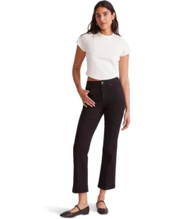 Madewell Kick Out Crop Jeans in Black Rinse Wash