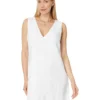 Madewell V-Neck Mini Dress in Heavyweight Linen | Dresses