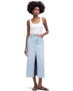 Madewell The Rilee Denim Midi Skirt in Fitzgerald Wash | Skirts