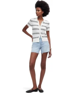 Madewell Polo Sweater Tee in Stripe | Shirts & Tops -Bold Closet Shop 61EM7YE8AgL. AC SR736920