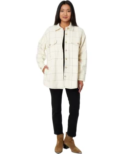 Madewell Bouclé Oversized Shirt-Jacket in Windowpane | Shirts & Tops -Bold Closet Shop 61H7cGqY6tL. AC SR736920