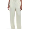 Madewell Pintucked Slim Pull-On Pants in Satin