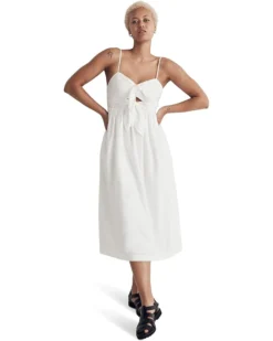 Madewell Double-Tie Cutout Sweetheart Midi Dress | Dresses