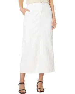 Madewell Denim Carpenter Maxi Skirt in Tile White | Skirts