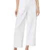 Madewell Pull-On Straight Crop Pants in Cotton-Linen Blend
