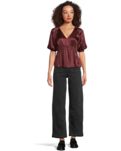 Madewell Kathleen Top- Unitedtex Stretch Satin | Shirts & Tops -Bold Closet Shop 61ZoV0PABsL. AC SR736920