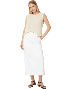 Madewell Denim Carpenter Maxi Skirt in Tile White | Skirts -Bold Closet Shop 61e2oaPjT4L. AC SR736920