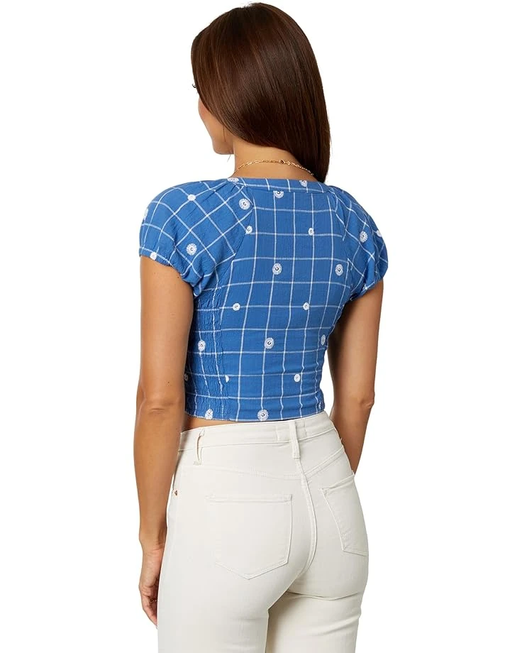 Madewell Monika Top with Blue Windowpane | Shirts & Tops 2 Madewell Monika Top with Blue Windowpane | Shirts & Tops - Image 2