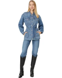 Madewell Denim Belted Oversized Trucker Jacket in Reston Wash | Coats & Outerwear -Bold Closet Shop 710f5DMRotL. AC SR736920