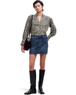 Madewell Top Femme Long Sleeve Popover - Transpeed Cotton Viscose | Shirts & Tops -Bold Closet Shop 710pHEBziAL. AC SR736920