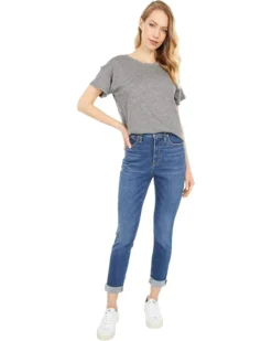 Madewell Whisper Cotton Rib-Crewneck Tee | Shirts & Tops -Bold Closet Shop 711fgK6F6UL. AC SR736920