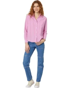 Madewell Signature Poplin Oversized Boyshirt in Stripe | Shirts & Tops -Bold Closet Shop 715bXfFTAxL. AC SR736920