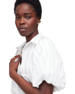 Madewell Bubble Sleeve Top - Mid Wt Poplin | Shirts & Tops -Bold Closet Shop 716JTBPnJXL. AC SR736920