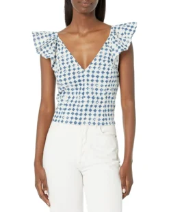 Madewell Shibori-Print V-Back Top | Shirts & Tops