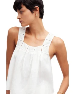 Madewell Embroidered A-Line Top in 100% Linen | Shirts & Tops -Bold Closet Shop 718mhg8WUCL. AC SR736920