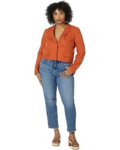 Madewell Cropped Blazer in 100% Linen | Coats & Outerwear -Bold Closet Shop 71BtAJY7 WL. AC SR736920