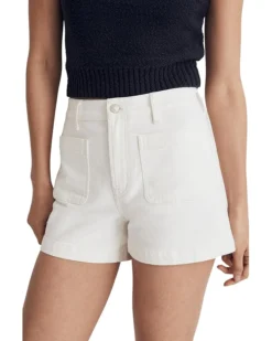 Madewell The High-Rise Sailor Short in Tile White | Shorts