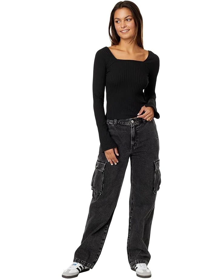 Madewell Ribbed Square-Neck Long-Sleeve Tee | Shirts & Tops 4 Madewell Ribbed Square-Neck Long-Sleeve Tee | Shirts & Tops - Image 4