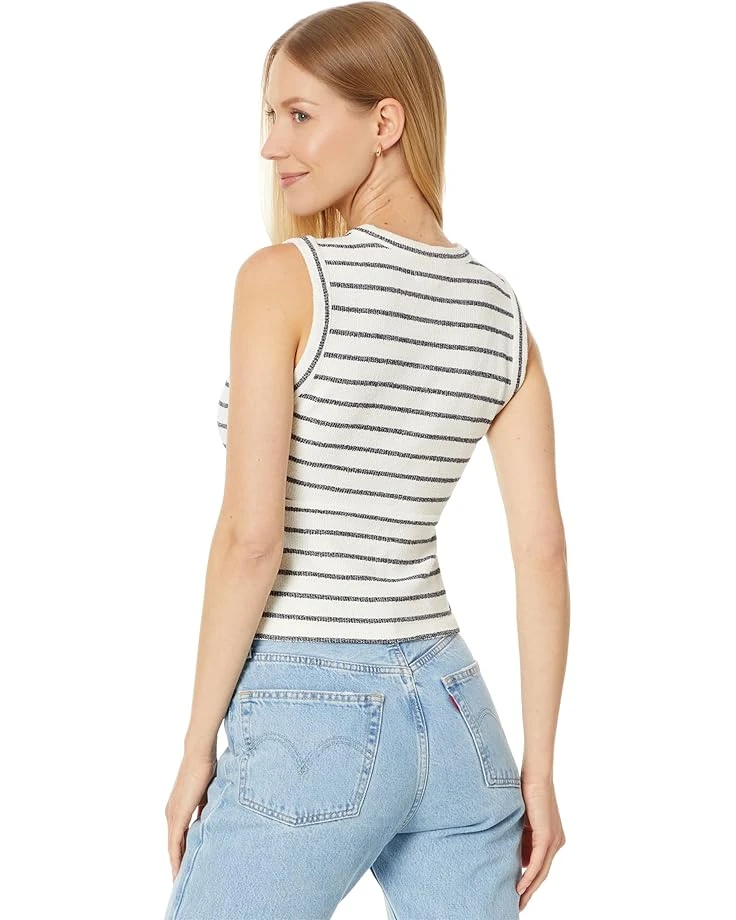 Madewell Split-Crewneck Cardigan Tank in Stripe | Sweaters 2 Madewell Split-Crewneck Cardigan Tank in Stripe | Sweaters - Image 2