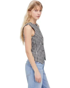 Madewell Bayley Vest - Gingham Suiting | Coats & Outerwear -Bold Closet Shop 71Zlih1yhL. AC SR736920