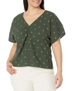 Madewell Plus Voile Puff-Sleeve Top in Floral | Shirts & Tops