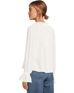Madewell Nayla Boho Long Sleeve Tie Top | Shirts & Tops -Bold Closet Shop 71aUWG hl3L. AC SR736920