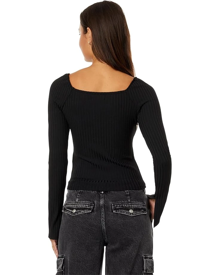 Madewell Ribbed Square-Neck Long-Sleeve Tee | Shirts & Tops 2 Madewell Ribbed Square-Neck Long-Sleeve Tee | Shirts & Tops - Image 2