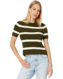 Madewell Stripe Amanda Cotton Boucle Tee | Sweaters