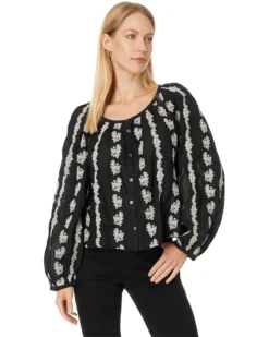 Madewell Embroidered Emilina Top - 3/4 Sleeve | Shirts & Tops
