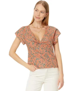 Madewell Twist-Front Seamed Top in Poplin | Shirts & Tops