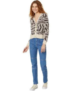 Madewell V-Neck Cardigan in Abstract Animal | Sweaters -Bold Closet Shop 71mNCHkHCAL. AC SR736920