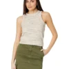 Madewell Brightside Rib Cutaway Crop Tank in Marled Space-Dye | Shirts & Tops