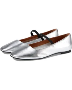 Madewell The Greta Ballet Flat in Metallic Leather | Flats