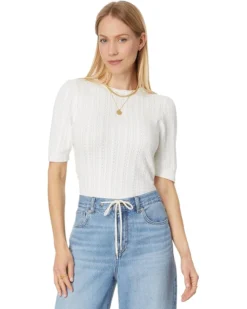 Madewell Calla Snowy Lace Short Sleeve Elbow Tee | Shirts & Tops