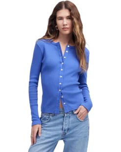 Madewell Long Sleeve Ribbed Cardigan | Shirts & Tops
