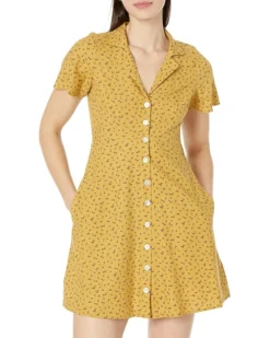 Madewell Kathy Short Sleeve Retro Midi Shirtdress - Print | Dresses