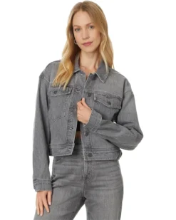 Madewell Denim Clean Crop Oversized Jeans Jacket in Hallandale Wash | Coats & Outerwear