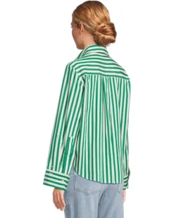 Madewell Y-Neck Shirt With Adjustable Sleeve | Shirts & Tops -Bold Closet Shop 81PuZ c3cxL. AC SR736920