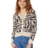 Madewell V-Neck Cardigan in Abstract Animal | Sweaters