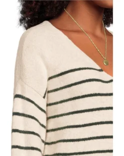Madewell Stripe V-Neck Cozy Cotton Wedged Pullover | Sweaters -Bold Closet Shop 81gDo1BAIL. AC SR736920