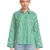 Madewell Y-Neck Shirt With Adjustable Sleeve | Shirts & Tops