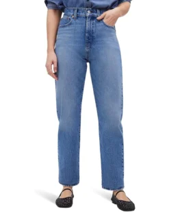 Madewell The '90s Straight Crop Jean in Hazeldell Wash | Jeans