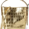 Madewell Essentials Micro Bucket Metallic Croc | Backpacks