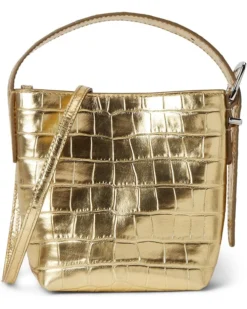 Madewell Essentials Micro Bucket Metallic Croc | Backpacks