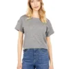 Madewell Whisper Cotton Rib-Crewneck Tee | Shirts & Tops