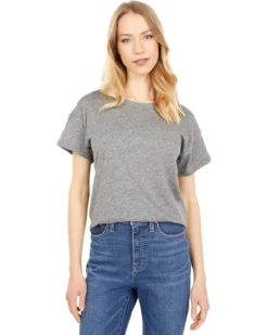 Madewell Whisper Cotton Rib-Crewneck Tee | Shirts & Tops