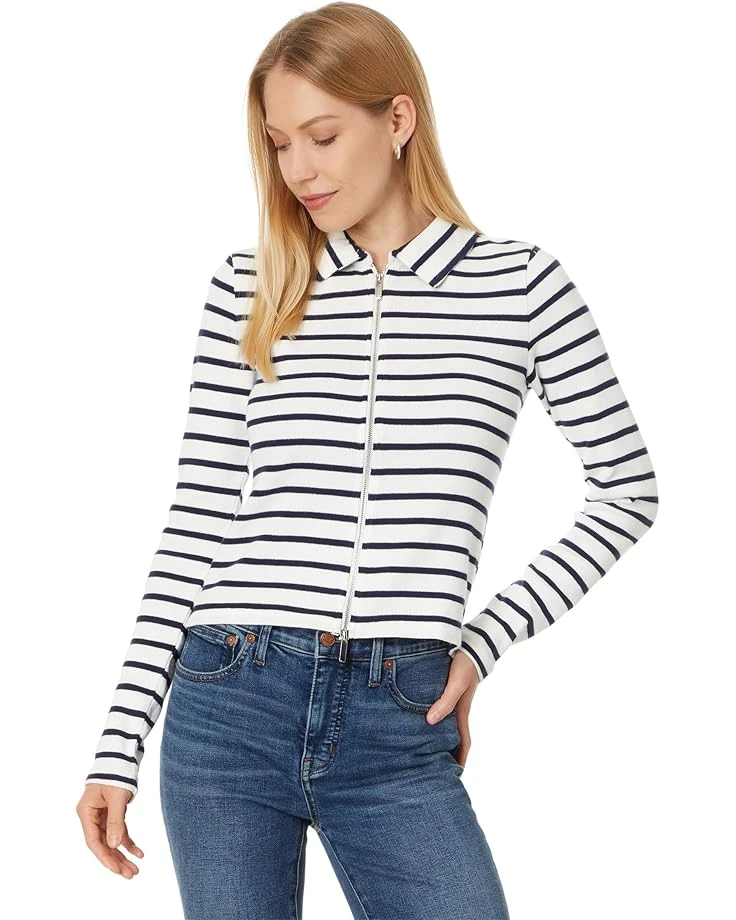 Madewell Grill Long Sleeve Zip Top Stripe | Shirts & Tops 1 Madewell Grill Long Sleeve Zip Top Stripe | Shirts & Tops