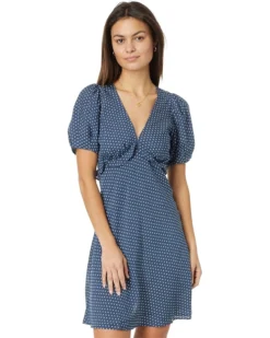 Madewell Puff-Sleeve Ruffle Mini Dress in Polka Dot | Dresses