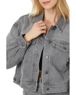 Madewell Denim Clean Crop Oversized Jeans Jacket in Hallandale Wash | Coats & Outerwear -Bold Closet Shop 91cRZJqQ7wL. AC SR736920
